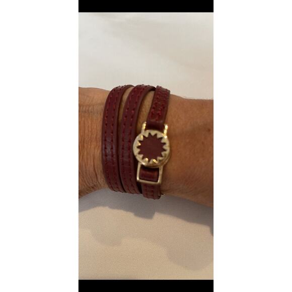 House of Harlow red leather - gold pendant, perfect condition. - Picture 13 of 16